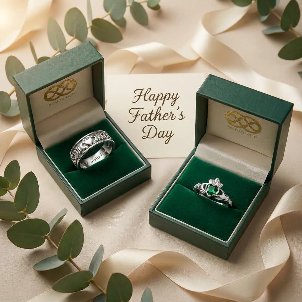Celtic Knot pendant in a velvet-lined gift box for Father's Day